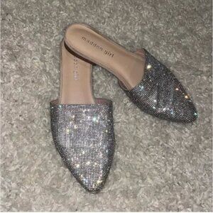 FL Rhinestone Boho Peasant Sandals Sparkle Hipster Chic Party Hip Mule Slippers